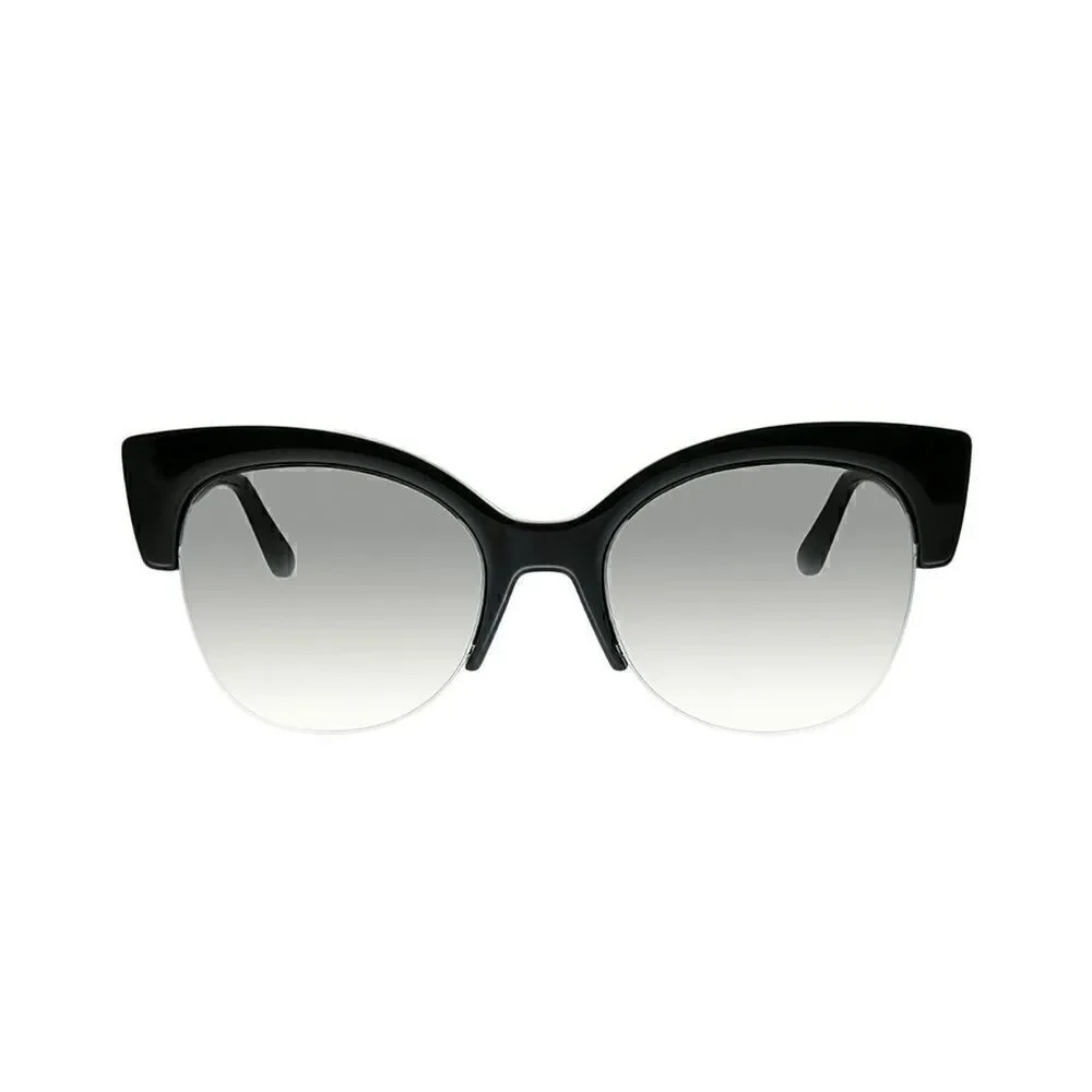 JIMMY CHOO Women's Oval 56mm Priya/S Black Glitter Sunglasses NEW WITH CASE $425